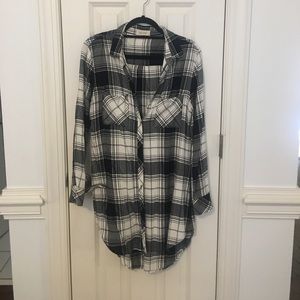 button up plaid dress